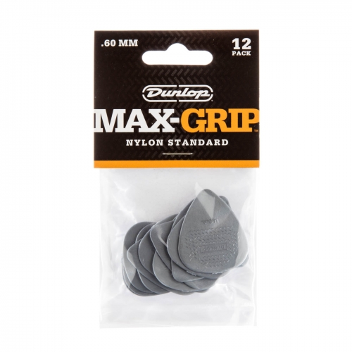 Dunlop 449P060 Max Grip Plectrum 0.60mm 12-Pack