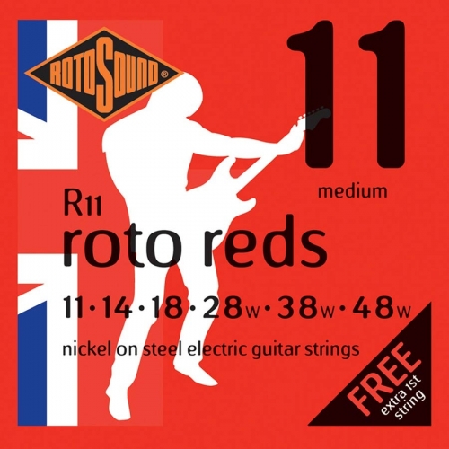Rotosound R11 Roto Reds Snarenset voor Elektrische Gitaar (11-48)