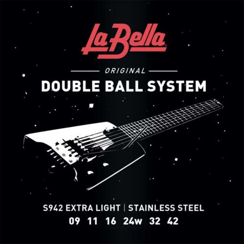 La Bella S942 Double Ball End Elektrische Gitaarsnaren (9-42) Extra Light