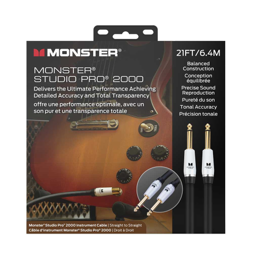 Monster Cable Studio Pro 2000 Gitaarkabel 6.4 Meter - Recht/Recht 600534