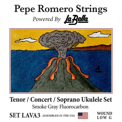 Pepe Romero LAVA3 Sopraan/Concert/Tenor Ukulele Snaren - Omwonden Lage G