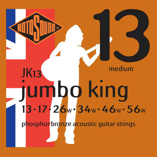 Rotosound JK13 Jumbo King Akoestische Gitaarsnaren (13-56) Phosphor Bronze