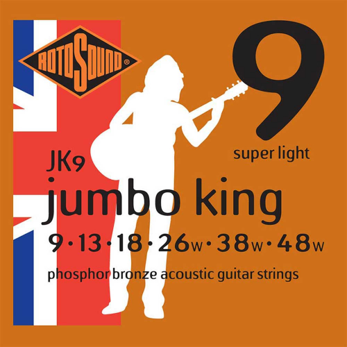 Rotosound JK9 Jumbo King Akoestische Gitaarsnaren (9-48) Phosphor Bronze