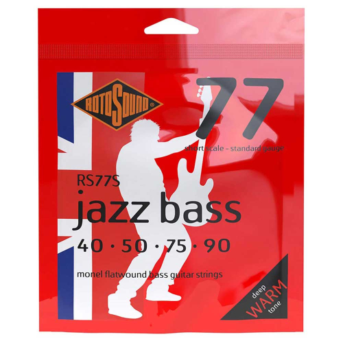 Rotosound RS77S Jazz Bass 77 Monel Flatwound Bassnaren Short Scale (40-90)