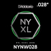D'Addario NYNW028 NYXL Nickel Wound Elektrische Losse Snaar .028