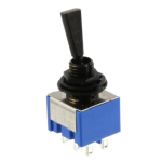 Allparts EP-0081-003 DPDT Miniswitch 2-Standenschakelaar On-On Zwart