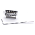 AxLabs KD2BG1001SC 6-Schroefs Strat Tremolo met Block Saddles (incl. Tremolo-arm) - Satin Chrome