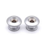 AxLabs KD2E1007SC Small Strap Buttons Rounded Top Satin Chrome (Set van 2)