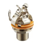 AxLabs PTT1 Pure Tone Multi-Contact Output Jack Mono voor Elektrische Gitaar Nikkel