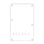 Boston BPL113-W Backplate Linkshandige Stratocaster 1-Laags Wit