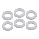 Boston BUTW-01-WH Witte Nylon Ringen/Washers voor Stemknop Stemmechanieken (Set van 6)