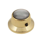 Boston KG-263 Bell Knop met Zwarte Parelmoer Inlay Goud