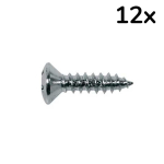 Boston TS-01-N Slagplaat Schroeven 3x12mm Nikkel (12 Stuks)