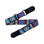 CLXmusic CWUS1-3 Geweven Ukulele Band Blauw/Roze/Oranje/Zwart (Motief 3)