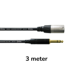 Cordial CFM3MV Audiokabel Stereo Jack Male naar XLR Male 3 Meter