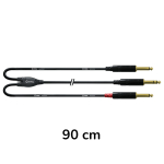 Cordial CFY0.9VPP Y-Adapterkabel Splitkabel Stereo Jack naar 2x Mono Jack 90cm