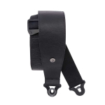 D'Addario 30BAL00 Comfort Leather 3" Auto Lock Lederen Gitaarband Zwart