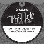 D'Addario J3004 Silverwound Losse Klassieke D4-Snaar - Normale Spanning