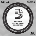 D'Addario PNG035 Pure Nickel .035 Losse Snaar