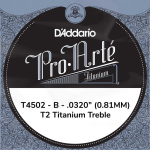 D'Addario T4502 Titanium Treble Losse B-Snaar .032