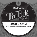 D'Addario J2902 Rectified Nylon Losse Klassieke B2-Snaar - Gematigde Spanning
