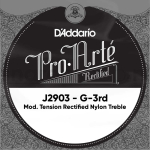 D'Addario J2903 Rectified Nylon Losse Klassieke G3-Snaar - Gematigde Spanning