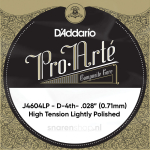 D'Addario J4604LP Gepolijste Composiete Losse Klassieke D4-Snaar - Hoge Spanning