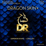 DR Strings DAP-12 Dragon Skin+ Akoestische Snaren (12-54) Phosphor Bronze, Coated