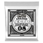 Ernie Ball 0208 Reinforced Plain Titanium .008 Gecoate Losse Snaar 6-Pack - Op = Op