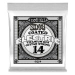 Ernie Ball 0214 Reinforced Plain Titanium .014 Gecoate Losse Snaar 6-Pack - Op = Op