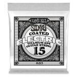 Ernie Ball 0215 Reinforced Plain Titanium .015 Gecoate Losse Snaar 6-Pack - Op = Op