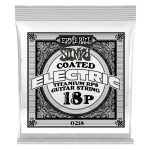 Ernie Ball 0218 Reinforced Plain Titanium .018 Gecoate Losse Snaar 6-Pack - Op = Op