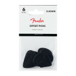 Fender Offset Picks Plectrums met Duimgrip Zwart 6-Pack 1989999103