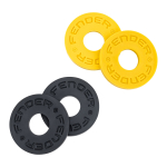 Fender Strap Blocks Third Man Hardware Zwart/Geel (4 Stuks) 0990819030
