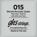 GHS Strings GB 015" Plain Steel .015 Losse Snaar