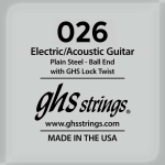 GHS Strings GB 026" Plain Steel .026 Losse Snaar