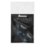 Ibanez PPA14MSG-DB Grip Wizard Sand Grip 0.80mm Plectrum 6-Pack - Donkerblauw