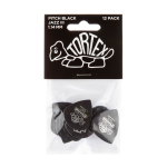 Dunlop 482P114 Tortex Pitch Black Jazz III 1.14mm Plectrum 12-Pack