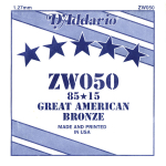 D'Addario ZW050 85/15 Bronze .050 Losse Snaar - Op = Op