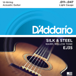 D'Addario EJ35 Silk&Steel Westernsnaren 12-Snarig (11-47)