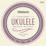 D'Addario EJ53C Black Nylon Concert Ukulele Snaren (26-28)