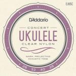 D'Addario EJ65C Clear Nylon Concert Ukulele Snaren (28-28)