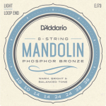 D'Addario EJ73 Phosphor Bronze Mandoline Snaren (10-38) Light