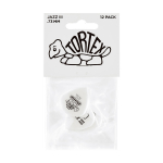 Dunlop 478P73 Tortex White Jazz III 0.73mm Plectrum 12-Pack