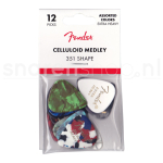 Fender 351 Plectrum Celluloid Variety Pack Extra Heavy / 2.0mm 12-Pack 0980300700