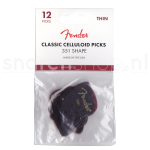 Fender 351 Plectrum Classic Celluloid Shell Thin / 0.5mm 12-Pack 1980351700