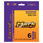 Markbass MB6AGSS30120LE Gouchè Low Action / Semi Exposed Stainless Bassnaren 6-Snarig (30-120)