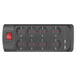 Monster VMP4003 Stekkerblok met Overspanningsbeveiliging 8 Stopcontacten