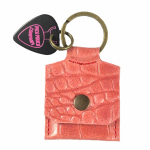 PickPouch Lederen Plectrumhoesje Sleutelhanger New York Croco Lichtroze - Aanbieding