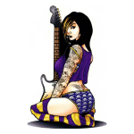 Rozanna's Violins Guitar Decal Muse Girl - Aanbieding, op = op